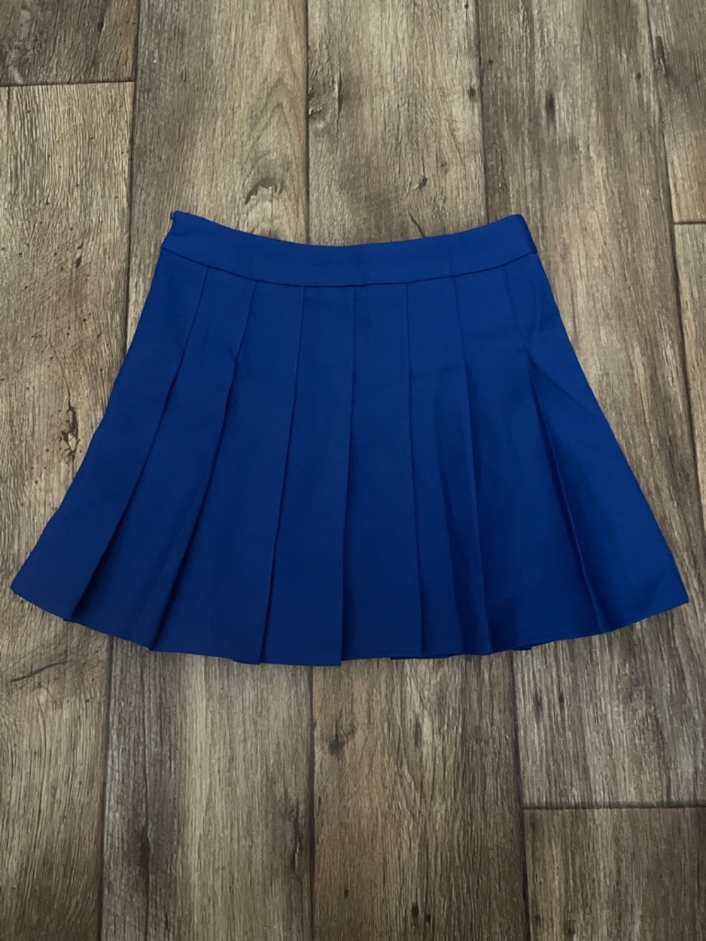 Pleated Circle Skirt in Royal Blue